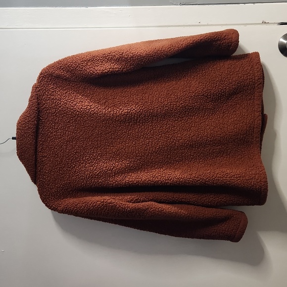 Sherpa Rust Orange Winter Jacket - Picture 4 of 4